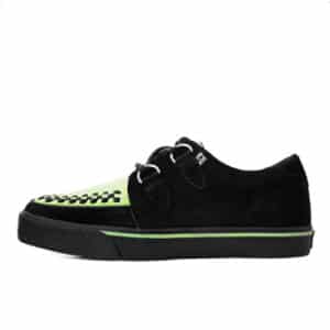 Creeper Sneaker Lime Green & Black Suede