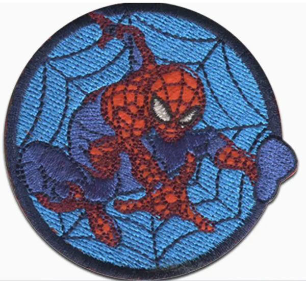 Aufnäher / Bügelbild - Marvel Spiderman Comic Netz Button