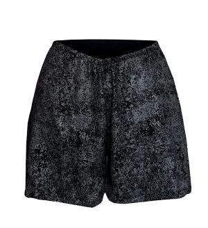 Short Wide Cleather Short Black